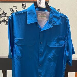 EUC Vibrant Men's Blue Quick Dry Shirt by ClearWater Outfitters Size Medium #275